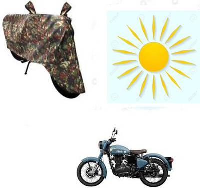 SANJU Waterproof Two Wheeler Cover for Royal Enfield(Classic 350, Multicolor)