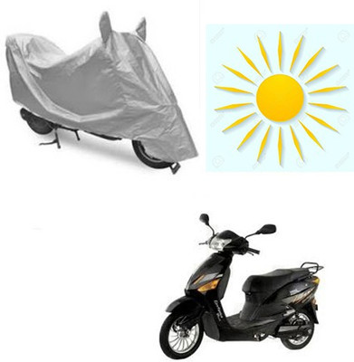 sr enterprises Waterproof Two Wheeler Cover for Hero(Electric Zippy, Silver)