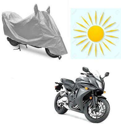 sr enterprises Waterproof Two Wheeler Cover for Honda(CBR 650F, Silver)