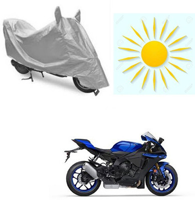 sr enterprises Waterproof Two Wheeler Cover for Yamaha(YZF R1, Silver)