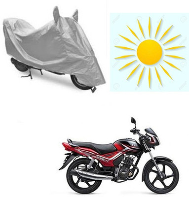 sr enterprises Waterproof Two Wheeler Cover for TVS(Star City, Silver)
