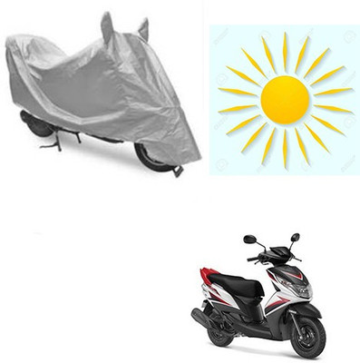 RPSENTTERPR Waterproof Two Wheeler Cover for Yamaha(Ray Z, Silver)