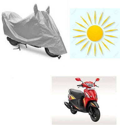 SANJU Waterproof Two Wheeler Cover for Hero(Pleasure, Silver)