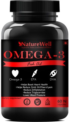 Naturewell Organics Ultra Fish Oil (Triple Strength) With 1000Mg Omega 3 (600Mg Epa, 400Mg Dha) (Red)(60 No)