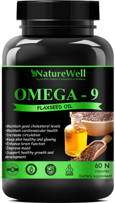 Naturewell Ultra Flaxseed extract capsules Triple Strength Omega 369 - 60 capsules (Green)(60 No)