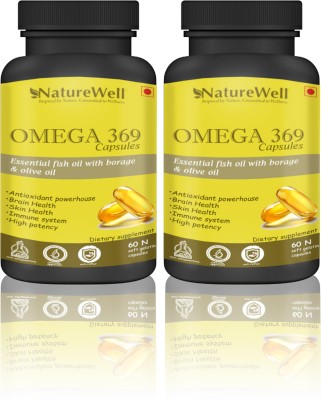 Naturewell Ultra Omega 369 Fish Oil 1000mg Capsule for Men & for Women (2)(2 x 60 No)