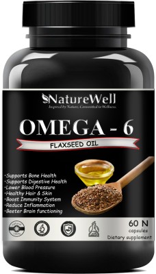 Naturewell Ultra Flaxseed extract capsules Omega 6 - 60 capsules (Silver)(60 No)