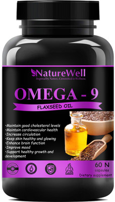 Naturewell Ultra Flaxseed extract capsules Triple Strength Omega 369 - 60 capsules (Purple)(60 No)