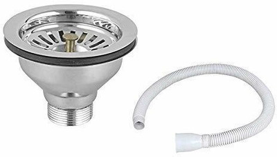 Rishikansh Bathroom Sink Stainless Steel, Plastic Push Down Strainer(11 cm Set of 1)