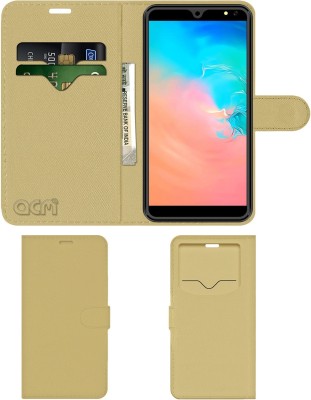 ACM Flip Cover for I Kall K200(Gold, Cases with Holder, Pack of: 1)