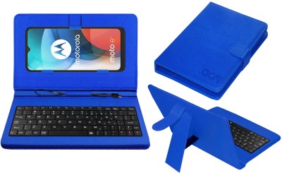 ACM Keyboard Case for Motorola Moto E7(Blue, Cases with Holder, Pack of: 1)