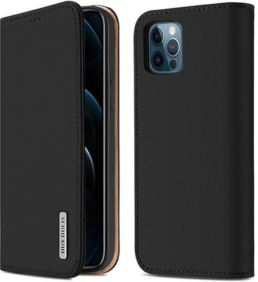 Dux Ducis Wallet Case Cover for Apple iPhone 12 Pro Max(Black, Shock Proof)