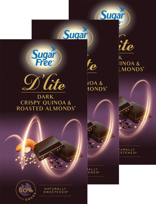 Sugarfree D'lite Quinoa & Almonds Dark Chocolate Bars(3 x 40 g)