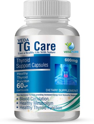 vedapure naturals TG Care Thyroid Support Supplement For Men & Women's Health 60 Capsules(600 mg)