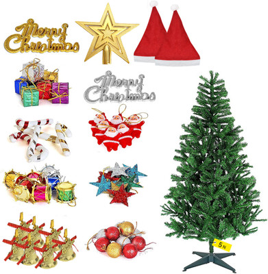 Craftypanda Fir 152.4 cm (5.0 ft) Artificial Christmas Tree(Green)
