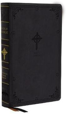 NABRE, New American Bible, Revised Edition, Catholic Bible, Large Print Edition, Leathersoft, Black, Thumb Indexed, Comfort Print(English, Leather / fine binding, Catholic Bible Press)