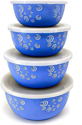 ALSAAS Steel Grocery Container  - 1950 ml, 1250 ml, 750 ml, 450 ml(Pack of 4, Blue)