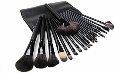 s.f.r color Makeup Brush Set with PU Leather Case (blk)/.(Pack of 24)