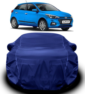 V VINTON Car Cover For Hyundai Elite i20 (With Mirror Pockets)(Blue)