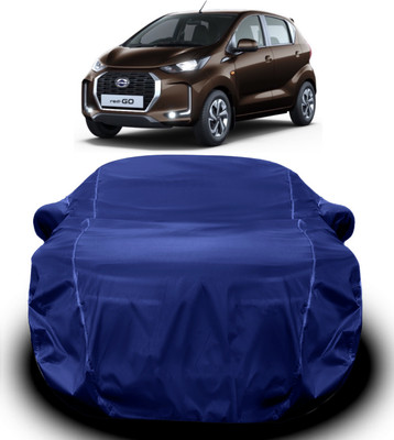 V VINTON Car Cover For Datsun Go (With Mirror Pockets)(Blue)