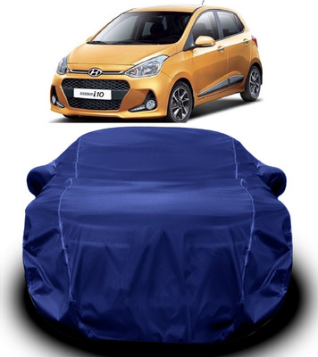 S Shine Max Car Cover For Hyundai Grand i10 (With Mirror Pockets)(Blue)
