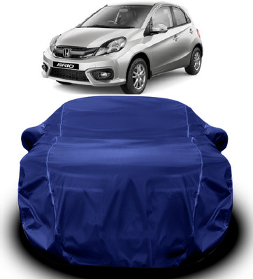 S Shine Max Car Cover For Honda Brio (With Mirror Pockets)(Blue)