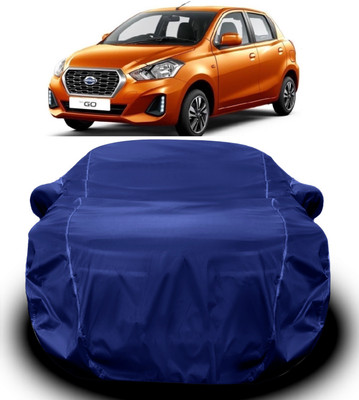 V VINTON Car Cover For Datsun Go (With Mirror Pockets)(Blue)