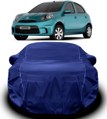 V VINTON Car Cover For Nissan Micra Active (With Mirror Pockets)(Blue)