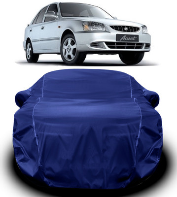 S Shine Max Car Cover For Hyundai Accent (With Mirror Pockets)(Blue)