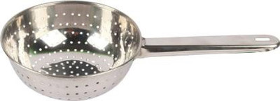 Breyers Strainer with Hole Bowl/Poha Jara Stainless Steel Handheld Colander Collapsible Colander(Silver Pack of 1)