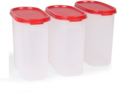 TUPPERWARE Plastic Grocery Container  - 1.7 L(Pack of 3, Red)