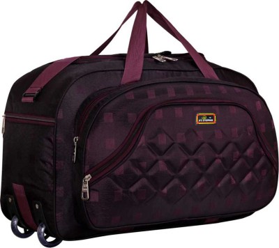 Inte Enterprises (Expandable) The Waterproof Lightweight 60 L Luggage Travel Duffel Bag with Two Wheels (Purple) Travel Duffel Bag Duffel With Wheels (Strolley)