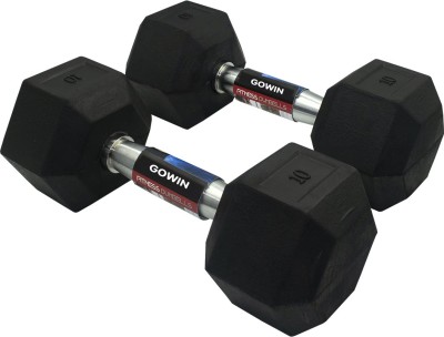 HACKERX Dumbbells Set , Hex Dumbbells , Hex Dumbbell 1 Pair of 10KG Fixed Weight Dumbbell(10 kg)