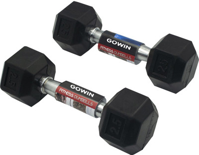 HACKERX Dumbbells Set , Hex Dumbbells , Hex Dumbbell 1 Pair of 2.5KG Fixed Weight Dumbbell(2.5 kg)