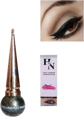H&N H & N Glitter Eyeliner pack of 1 (Sparkle Black) 5ml 10 ml(Sparkle Black)