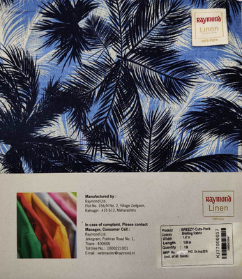 Raymond Linen Floral Print Shirt Fabric