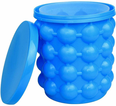 Cieire 1 L Silicone Ice Cube 22 Ice Bucket(Blue)