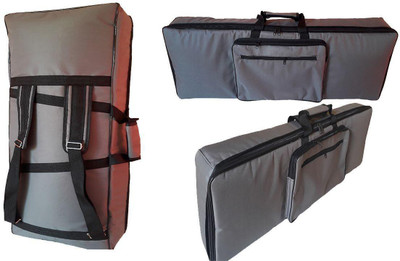 DevSports Best Premium Keyboard/ Piano Bags for 61-Keys with Attractive Color and two front Zip pocket (Grey) Keyboard Bag