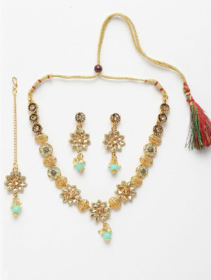 Styylo Jewels Alloy Gold-plated Turquoise, Gold Jewellery Set(Pack of 1)