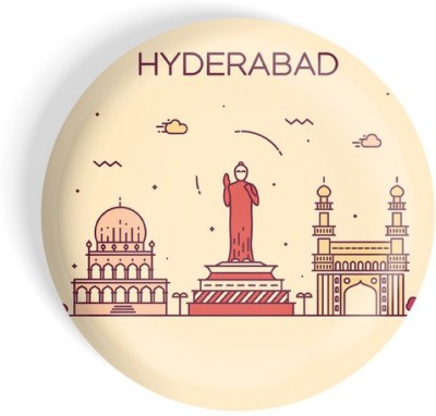 dhcrafts Brown color Hyderabad Pack of 1 Fridge Magnet Pack of 1(Brown)