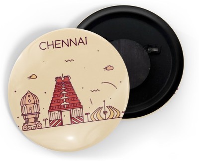 dhcrafts Brown color Chennai Pack of 1 Fridge Magnet Pack of 1(Brown)