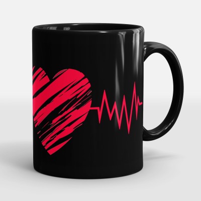 Sublikraft Love Line Printed Ceramic Coffee Mug(330 ml)