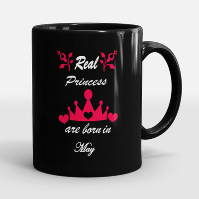 Sublikraft Real Princess Born In May Printed Ceramic Coffee Mug(330 ml)