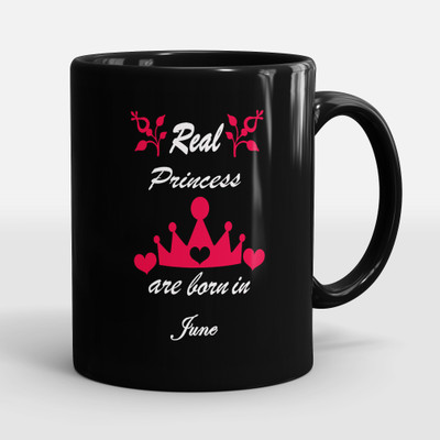 Sublikraft Real Princess Born In June Printed Ceramic Coffee Mug(330 ml)