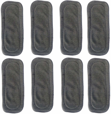 DOMENICO (Pack of 8)Washable Cloth Diaper Nappies Wet-Free Inserts(5 Layer Insert)
