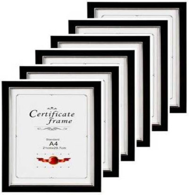 rk collection Wood Wall Photo Frame(Black, 6 Photo(s), A4 SIZE)