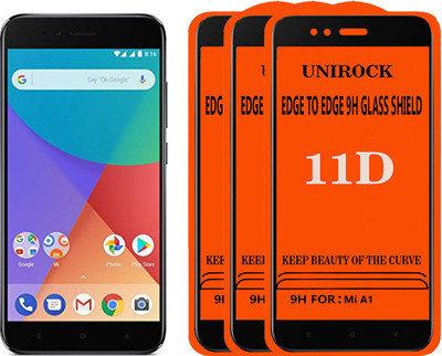 Unirock Tempered Glass Guard for Mi A1(Pack of 3)