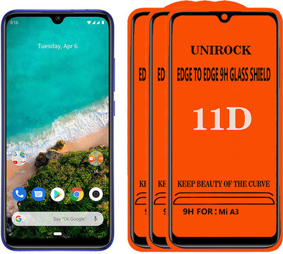 Unirock Tempered Glass Guard for Mi A3(Pack of 3)