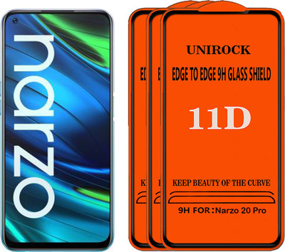 Unirock Tempered Glass Guard for Realme Narzo 20 Pro(Pack of 3)