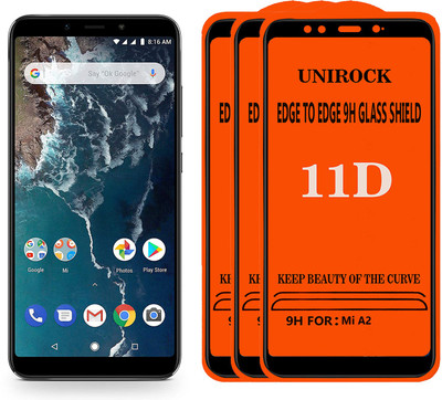 Unirock Tempered Glass Guard for Mi A2(Pack of 3)